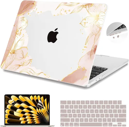 Vista 7 de Teryeefi Compatible con M4 M3 M2 MacBook Air de 15 pulgadas 2024 2023 Funda Modelo A3241 A3114 A2941 con Pantalla Liquid Retina, Cubierta Protectora