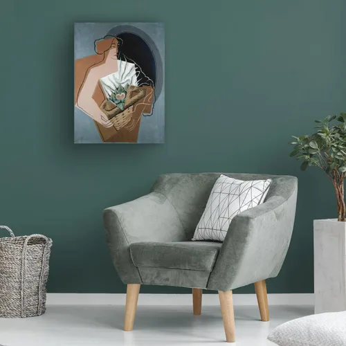 Vista 5 de Canvas Wall Art - Juan Gris 'Woman with Basket; La Femme au Panier, 1927' Wall Art for Living Room, Bedroom, or Office Décor by Trademark Fine Art