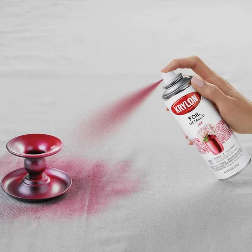 Vista 4 de Krylon K01080000 Premium Foil Metallic Spray Paint, rojo, 8 oz.