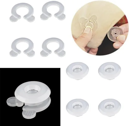 Vista 2 de ULTNICE Juego de 4 clips ajustables para sábanas de cama, sujetadores de sábanas para colchones ajustados y planos, accesorios de ropa de cama