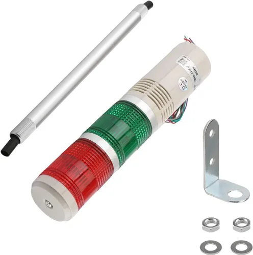 Vista 14 de Othmro - Luces de advertencia industriales Andon luces indicadoras de luz intermitente, 24 V, 3 W, 2 niveles (sin zumbador), 1 unidad Rojo Verde