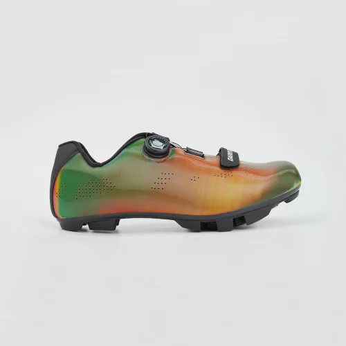 Vista 7 de Darevie Zapatos de ciclismo MTB para hombre, zapatos de bicicleta de montaña con múltiples funciones sin clip, tacos de pedal reflectantes coloridos