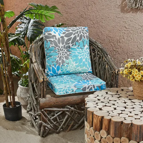 Vista 7 de JMGBird Cojín para silla de exterior, cojín para silla de patio, 19 x 19 pulgadas, para muebles de patio