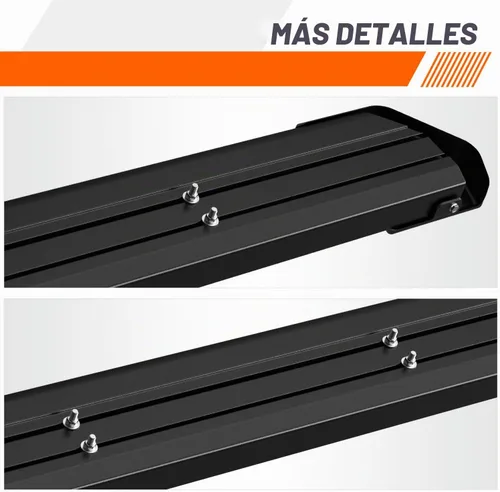 Vista 6 de (2 piezas) Estribos de aluminio negro de 6 pulgadas, escalones laterales, barras Nerf compatibles con Ford F150 Crew Cab 04-14 Alulminum Negro