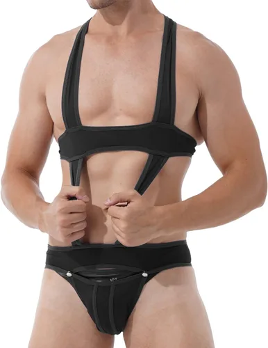 Vista 17 de Jockstrap Lucha Sencillo Bolsa Hebilla Bolsa Leotardo Ropa Interior Arnés Monos