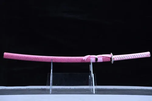 Vista 3 de Katana hecha a mano para niña, espada samurái japonesa real Catanas Japonesas Reales