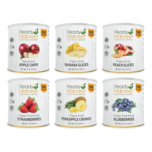 Vista 20 de Ready Harvest Alimentos deshidratados - Chips de manzana Alimentos de emergencia Kits de campamento y supervivencia Lata #10 Vida útil de 25