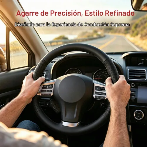 Vista 4 de Funda para volante de piel auténtica, auto, bricolaje para Subaru Impreza 2013 2014 2015 2016 / Legacy 2012-2014 / Subaru Forester 2014-2016