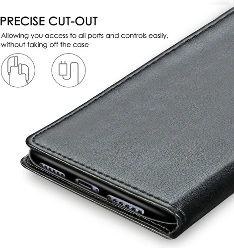 Vista 9 de Funda compatible con Nothing Phone 1, compatible con Nothing Phone One (A063) de piel sintética con ranura para tarjetas, soporte para cartera
