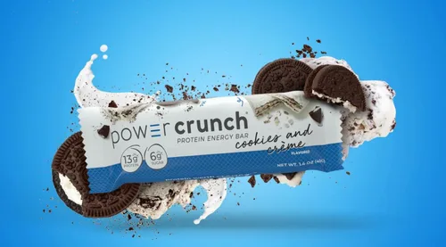 Vista 3 de Power Crunch Barra energética de proteínas, galletas y crema 12 ea