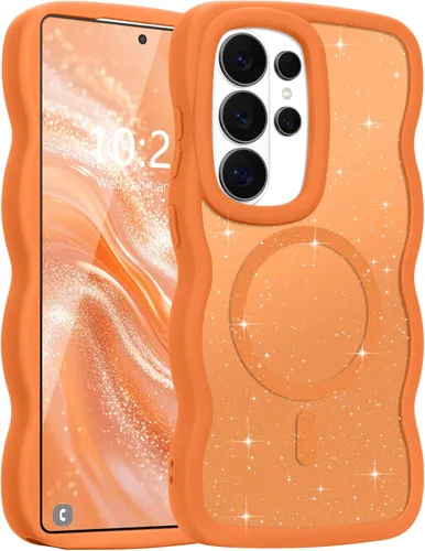 Vista 54 de Pepmune for Samsung Galaxy S25 Plus/S24 Plus Case Wave Frame, Desert Gold Dorado Desierto