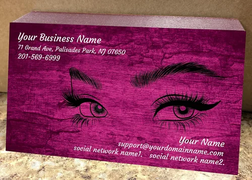 Vista 13 de Tarjetas de visita personalizadas, impresión a todo color de 2 caras, para pestañas, uñas y salón de belleza, 16 puntos (papel grueso de 350 gsm)