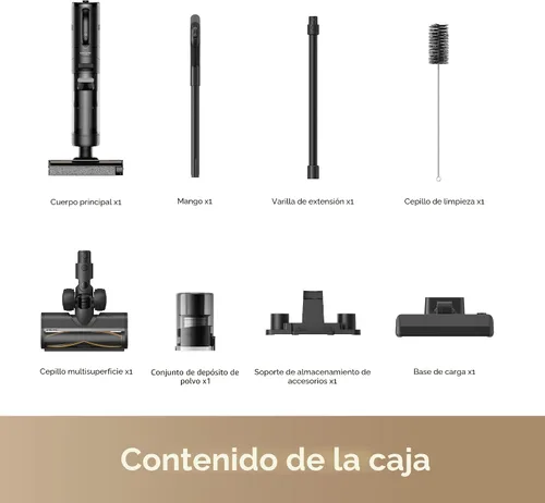 Vista 8 de DREAME G10 Combo Aspiradora en Seco y Húmedo, Trapeador Limpiador de Pisos Aspiradora Inalámbrica 2 en 1 para Múltiples Superficies, Hasta 50
