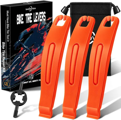 Vista 8 de SARDVISA Palancas de neumáticos de bicicleta Palancas de neumáticos ultra fuertes y cucharas de neumáticos de acero inoxidable, herramienta