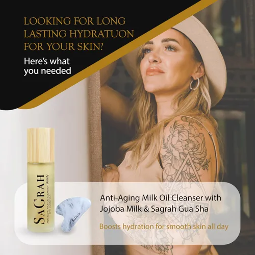 Vista 8 de Limpiador de aceite antienvejecimiento con leche de jojoba y gua-sha Duo - Hidratación profunda y renovación limpiador facial y masajeador facial