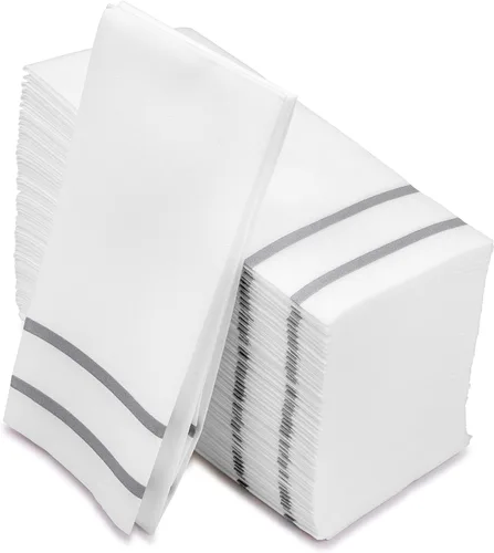 Vista 10 de Toallas de mano de papel para baño, toallas de invitados con sensación de lino, cena formal, aniversario, servilletas para mesas, habitaciones