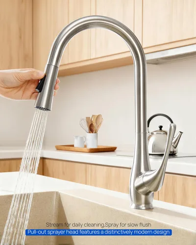 Vista 5 de J-HVA - Repuesto de cabezal de grifo de fregadero de cocina con 15 adaptadores 2 Functions Sink Sprayer Replacement Nozzles, Pull Down Kitchen