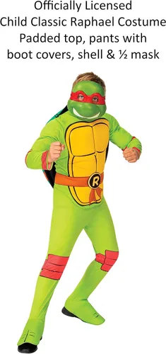 Vista 3 de Rubies - Disfraz de Tortugas Ninja Mutantes Adolescentes: Rafael para niños, talla S