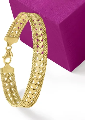 Vista 3 de Ross-Simons - Pulsera con diseño de corazón de plata italiana