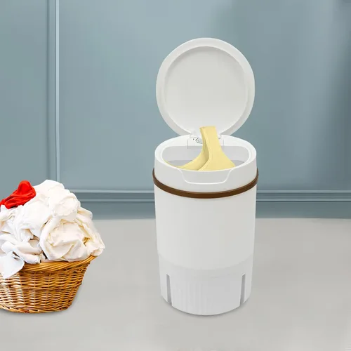 Vista 2 de Mini lavadora portátil, máquina de lavandería semiautomática portátil de 260 W con capacidad de 1.2 galones, mini lavadora con temporizador