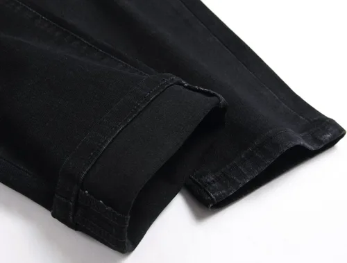 Vista 9 de AITITIA Jeans elásticos rasgados de ajuste regular para hombre