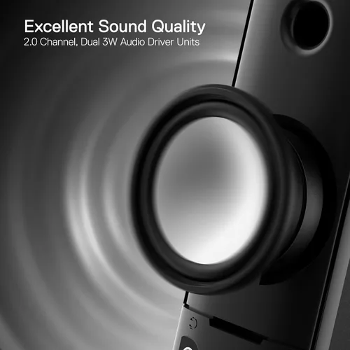 Vista 3 de Redragon GS550 Altavoces para PC de Gaming, Barra de Sonido de Escritorio de 2.0 Canales con Tamaño Compacto y Maniobrable, Jack para Auriculares