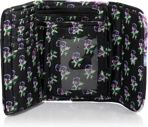 Vista 4 de Vera Bradley Cartera compacta Riley de sarga de rendimiento para mujer con protección RFID