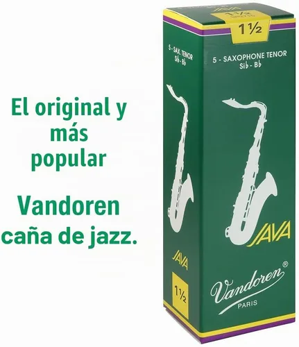 Vista 2 de Vandoren SR2715 Saxo Tenor JAVA Cañas Fuerza 1.5; Caja de 5