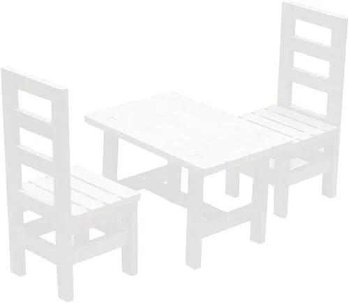 Vista 7 de SM SunniMix Muebles de muñeca de 1/6, sillas cuadradas de madera, juego de 3 piezas, decoración de sala de estar, comedor, decoración de sala de Rosa