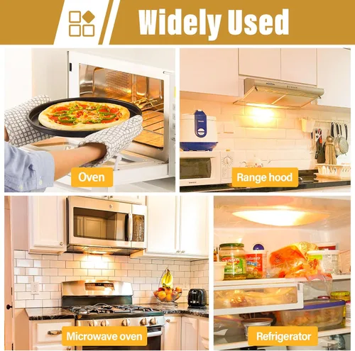 Vista 2 de Bombilla para horno microondas Whirlpool, compatible con Whirlpool Maytag GE Amana Over The Range Hood Microondas, base regulable 125V 40W E17, luz