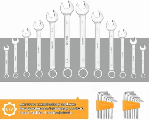 Vista 7 de DEKOPRO - Llave de zócalo para reparación automática 168 piezas
