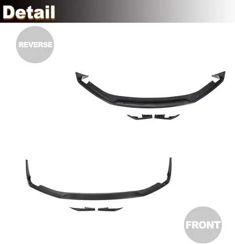 Vista 7 de Borde de parachoques delantero de fibra de carbono para Subaru BRZ Coupé de 2 puertas 2019-2021 Protector divisor de alerón de barbilla de salida