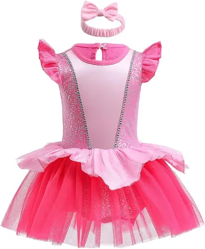 Vista 35 de Disfraz de princesa de Navidad para niñas, sirena, Bella, Sofía, para Halloween o cumpleaños, mameluco de tutú con diadema
