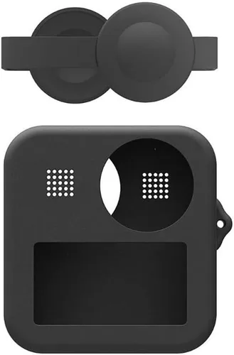 Vista 4 de Funda de silicona para cámara, funda protectora suave con cubierta de lente y cordón ajustable para el cuerpo de la cámara