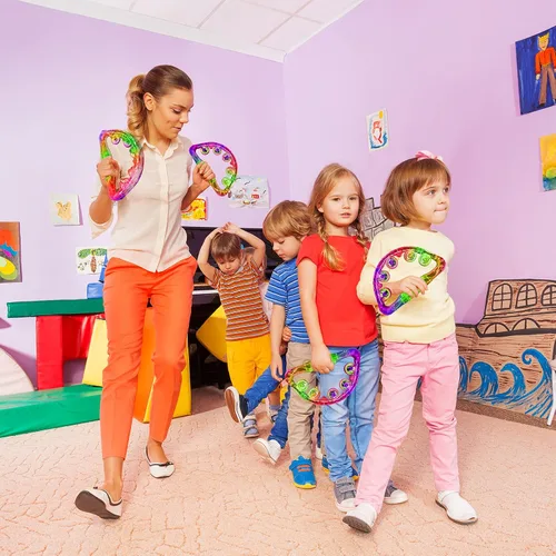 Vista 5 de Panderetas iluminadas para adultos, juguetes sensoriales para niños con autismo, regalos musicales y juguetes de karaoke para niños con necesidades