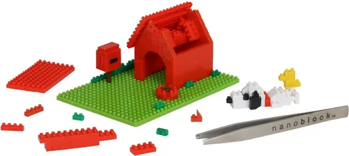 Vista 7 de nanoblock - Peanuts - Snoopy House, kit de construcción de la serie de colección de personajes