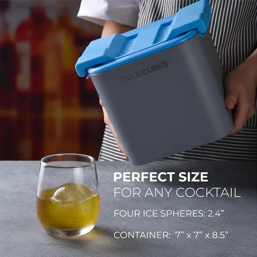 Vista 4 de True Cubes Máquina de esferas de hielo transparente con bolsa