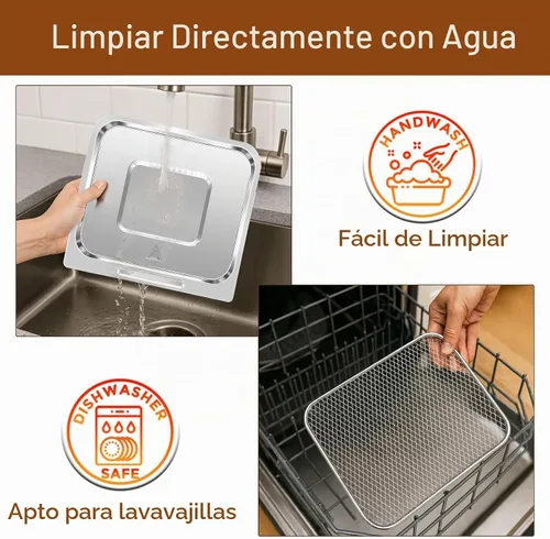 Vista 5 de Accesorios para freidora de aire Chefman Multifuncional Digital Air Freidora, 17 ajustes preestablecidos de pantalla táctil Fry XL 10L 10 cuartos
