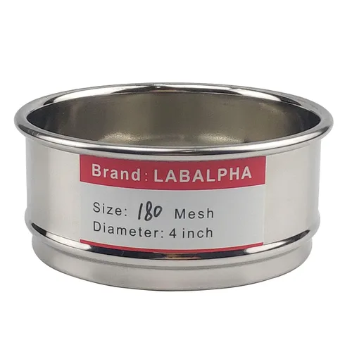Vista 18 de LABALPHA Bandeja para tamices de laboratorio con tapa, 4'' de diámetro, acero inoxidable 304