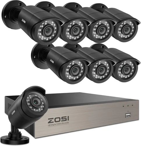 Vista 11 de ZOSI 8CH Sistema de Seguridad HD-TVI Cámaras de 1080N Grabador de Vídeos con 4 Cámaras de 720P HD 1280TVL CCTV Cámaras Impermeables para Exterior