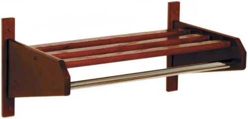 Vista 5 de Wooden Mallet, Barra de 1 pulgada de diámetro, perchero y sombrero de roble negro de 34 pulgadas