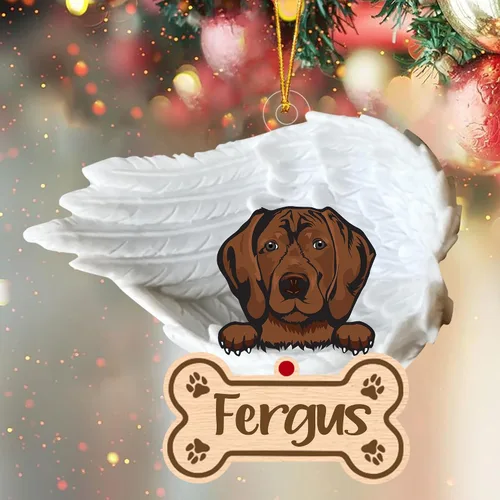 Vista 54 de Adorno de perro afgano de 1 ángel, adorno acrílico 2D personalizado conmemorativo para perros, regalo por pérdida de mascotas, regalo