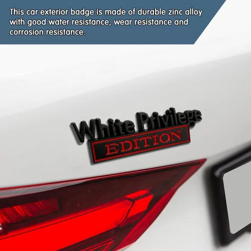 Vista 6 de Emblema blanco de edición privilegiada, emblema 3D para exteriores de automóvil, calcomanía 3D de edición privilegiada, calcomanía de insignia