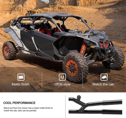 Vista 5 de KIWI MASTER Nerf Bars Rock Sliders para Can-Am Maverick X3 Max 2017-2026 Accesorios de acero para árbol lateral