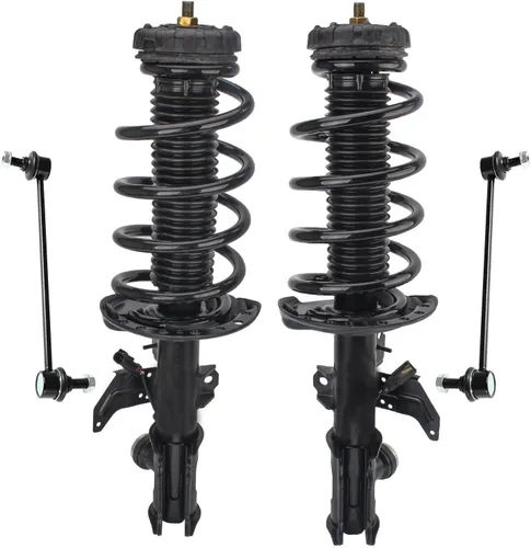 Vista 40 de Detroit Axle - Kit de 4 piezas RWD Puntales Delanteros Barras Estabilizadoras para Ford F-150 2021 2022 2023 2024, 2 Puntales con Resorte Helicoidal
