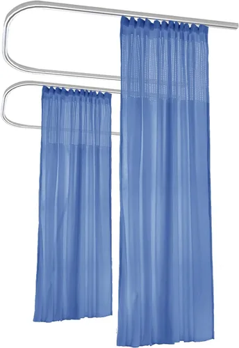 Vista 2 de Frelement Cortina médica con ganchos planos, cortinas divisoras de privacidad para hospital, clínica médica, spa, laboratorio, oficina, guardería