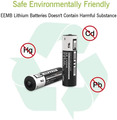 Vista 9 de EEMB ER14505 3.6V AA Batería de litio 2700mAh Li-SOCL₂ no recargable
