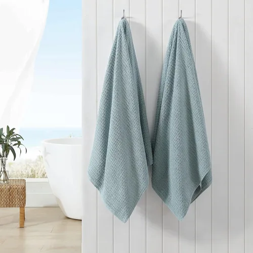 Vista 2 de Tommy Bahama - Toallas de baño, altamente absorbentes y suaves, esenciales para el baño, baja pelusa y resistentes a la decoloración, certificadas