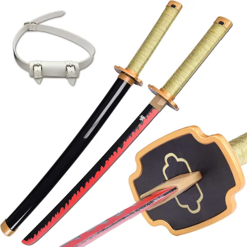 Vista 8 de ziqing Espada para cosplay de Demon Slayer hecha a mano, Katana de 31 pulgadas con múltiples estilos para elegir