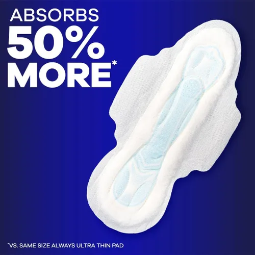 Vista 3 de Always Maxi - Almohadillas femeninas para mujer, talla 4, absorción nocturna, con alas, sin perfume, 26